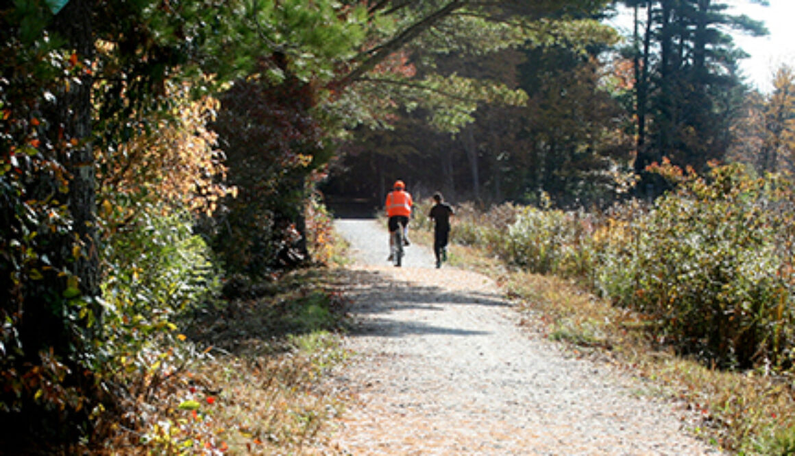 Biker and runner