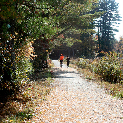 Biker and runner